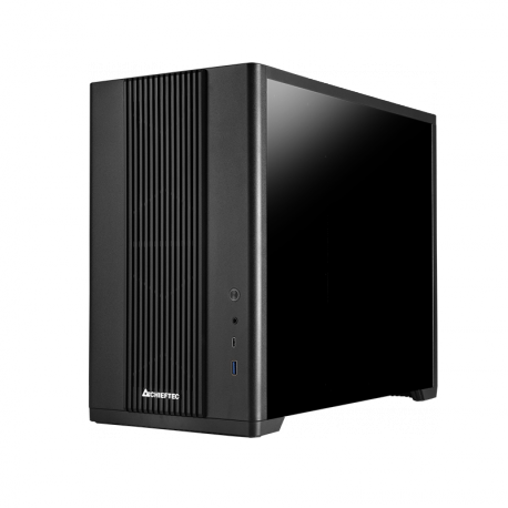 Chieftec BX-10B-OP - Tower - micro ATX - windowed side panel (tempered glass) - no power supply (ATX) - black - USB / Audio - 1