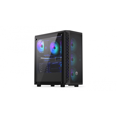 Endorfy Signum 300 ARGB - Mid tower - ATX - windowed side panel (tempered glass) - no power supply (ATX) - black - USB / Audio - 11