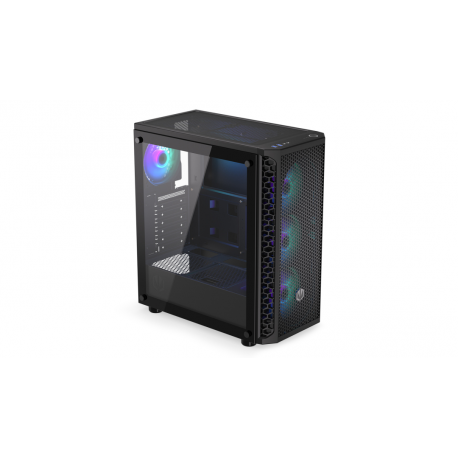 Endorfy Signum 300 ARGB - Mid tower - ATX - windowed side panel (tempered glass) - no power supply (ATX) - black - USB / Audio - 14