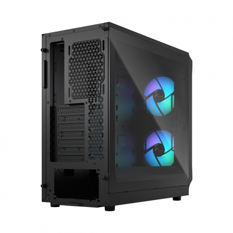 Fractal Design Focus 2 RGB - Tower - ATX - windowed side panel (tempered glass) - no power supply (ATX) - black TG clear tint - USB/Audio - 30