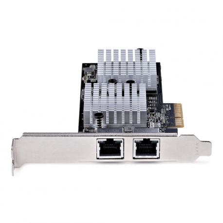 StarTech.com 2-Port 10Gbps PCIe Network Adapter Card, Network Card for PCs/Servers, Full-Height/Low-Profile PCIe Ethernet Card w/Jumbo Frames, NIC/LAN Interface Card - Marvell AQC113CS Chipset, PXE Boot (ST10GSPEXNDP2) - Network adapter - PCIe 3.0 x4 low profile - 10 Gigabit Ethernet x 2 - black - 2