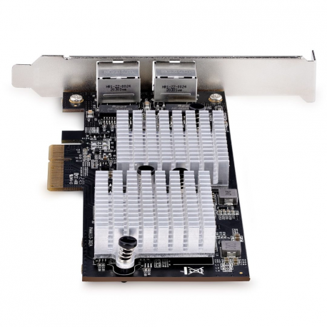 StarTech.com 2-Port 10Gbps PCIe Network Adapter Card, Network Card for PCs/Servers, Full-Height/Low-Profile PCIe Ethernet Card w/Jumbo Frames, NIC/LAN Interface Card - Marvell AQC113CS Chipset, PXE Boot (ST10GSPEXNDP2) - Network adapter - PCIe 3.0 x4 low profile - 10 Gigabit Ethernet x 2 - black - 3