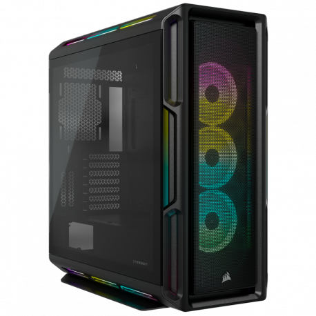 CORSAIR iCUE 5000T RGB - Mid tower - extended ATX - windowed side panel (tempered glass) - no power supply (ATX) - black - USB/Audio - 1