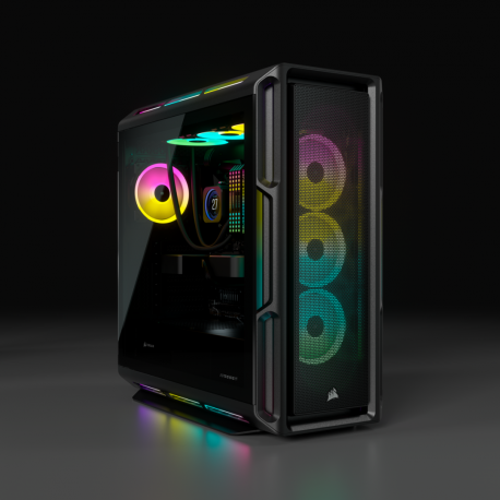 CORSAIR iCUE 5000T RGB - Mid tower - extended ATX - windowed side panel (tempered glass) - no power supply (ATX) - black - USB/Audio - 2