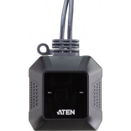 ATEN US3312 - KVM  /  audio  /  USB switch - 4K, DisplayPort, USB-C cable, with remote port selector - 2 x USB 3.2 Gen 1 - 1 local user - desktop - 4