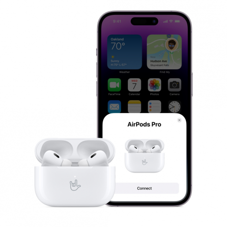 Apple AirPods Pro - 2nd generation - true wireless earphones with mic - in-ear - Bluetooth - active noise cancelling - white - 10