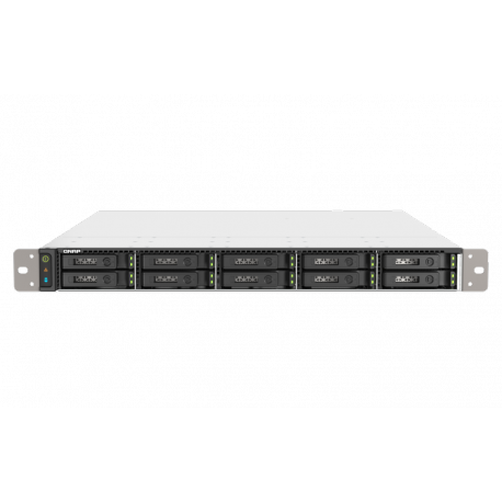 QNAP TS-h1090FU - NAS server - 10 bays - rack-mountable - SATA 6Gb/s / PCIe (NVMe) / U.2 - RAID 0, 1, 5, 6, 10, 50, JBOD, 60 - RAM 64 GB - 25 Gigabit Ethernet / 2.5 Gigabit Ethernet - iSCSI support - 1U - 1