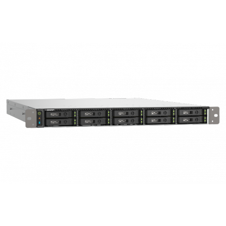 QNAP TS-h1090FU - NAS server - 10 bays - rack-mountable - SATA 6Gb/s / PCIe (NVMe) / U.2 - RAID 0, 1, 5, 6, 10, 50, JBOD, 60 - RAM 64 GB - 25 Gigabit Ethernet / 2.5 Gigabit Ethernet - iSCSI support - 1U - 4