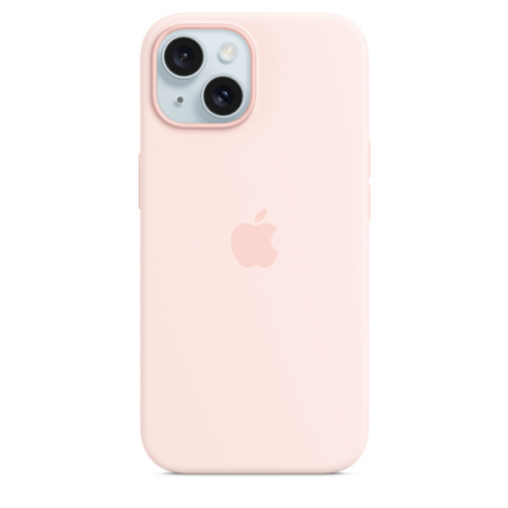 Apple - Back cover for mobile phone - MagSafe compatibility - silicone - Light Pink - for iPhone 15 - 0
