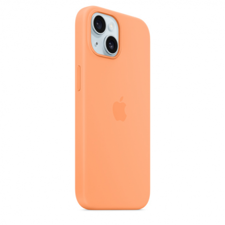 Apple - Back cover for mobile phone - MagSafe compatibility - silicone - orange sorbet - for iPhone 15 - 2