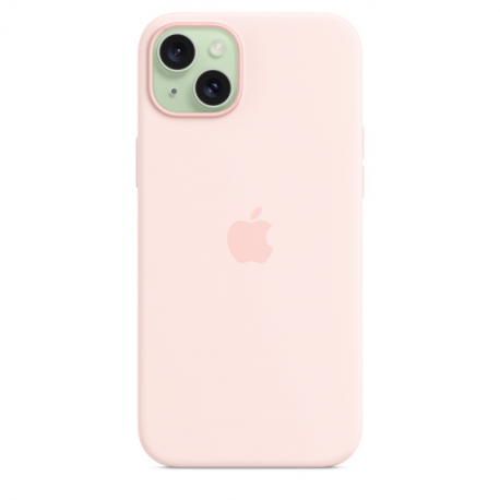 Apple - Back cover for mobile phone - MagSafe compatibility - silicone - Light Pink - for iPhone 15 Plus - 3