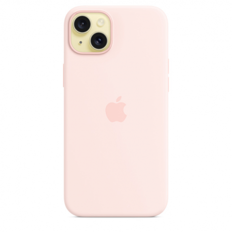 Apple - Back cover for mobile phone - MagSafe compatibility - silicone - Light Pink - for iPhone 15 Plus - 4