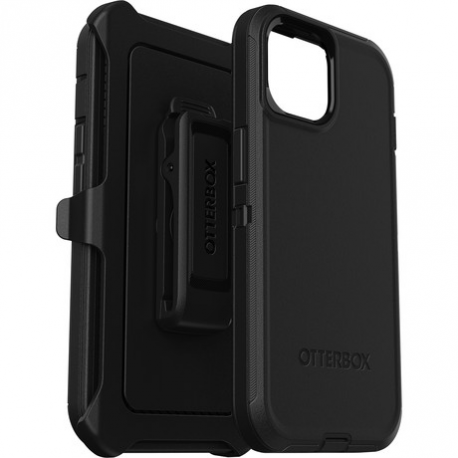 OtterBox Defender Series - Back cover for mobile phone - MagSafe compatibility - polycarbonate, synthetic rubber - black - for Apple iPhone 14 Plus, 15 Plus - 4