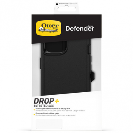 OtterBox Defender Series - Back cover for mobile phone - MagSafe compatibility - polycarbonate, synthetic rubber - black - for Apple iPhone 14 Plus, 15 Plus - 6