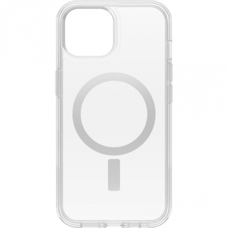 OtterBox Symmetry Series - Back cover for mobile phone - MagSafe compatibility - polycarbonate, synthetic rubber - clear - for Apple iPhone 14 Plus, 15 Plus - 0