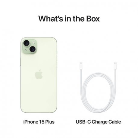 Apple iPhone 15 Plus - 5G smartphone - dual-SIM  /  Internal Memory 512 GB - OLED display - 6.7" - 2796 x 1290 pixels - 2x rear cameras 48 MP, 12 MP - front camera 12 MP - green - 8