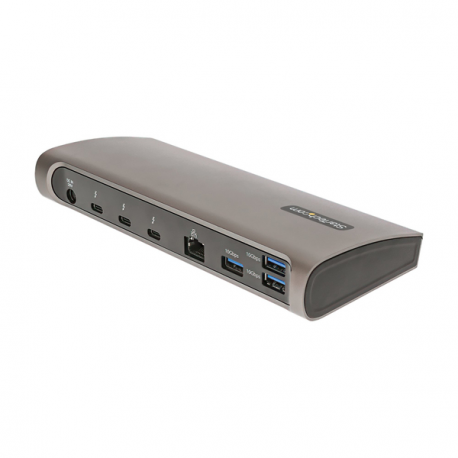 StarTech.com Thunderbolt 4 Dock, 96W Power Delivery, Single 8K / Dual Monitor 4K 60Hz, 3xTB4 / USB4 ports, 4xUSB-A, SD, GbE, Thunderbolt 4 Docking Station for Windows or TB3 MacBook, 0.8m - Docking station - Thunderbolt 4 - 3 x Thunderbolt - GigE - 0