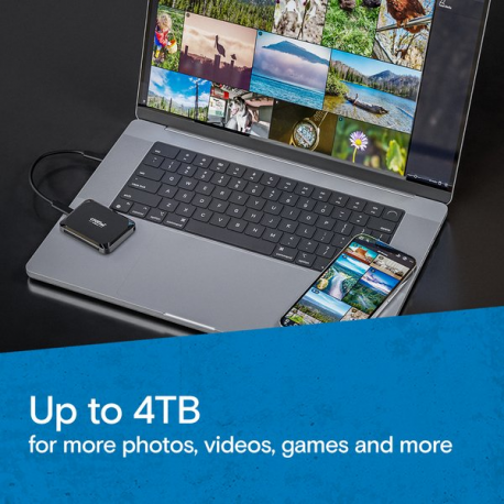 Crucial X9 - SSD - 4 TB - external (portable) - USB 3.2 Gen 2 (USB-C connector) - 1