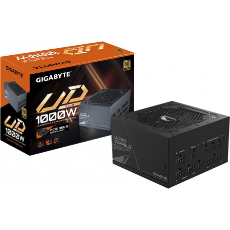 Gigabyte UD1000GM PG5 - Power supply (internal) - ATX12V - 80 PLUS Gold - AC 100-240 V - 1000 Watt - active PFC - 6