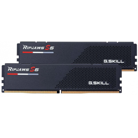 G.Skill Ripjaws S5 - DDR5 - kit - 64 GB: 2 x 32 GB - DIMM 288-pin low profile - 6400 MHz  /  PC5-51200 - CL32 - 1.4 V - unbuffered - on-die ECC - matte black - 0
