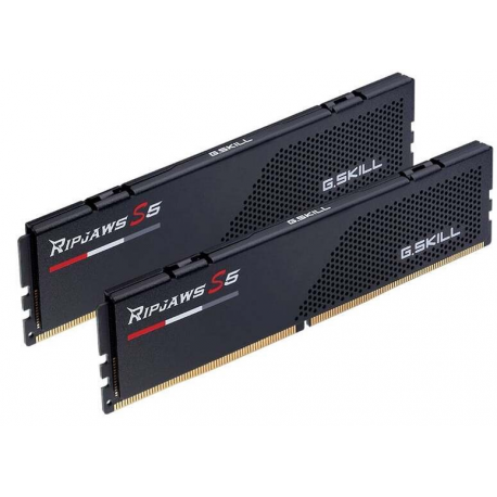 G.Skill Ripjaws S5 - DDR5 - kit - 64 GB: 2 x 32 GB - DIMM 288-pin low profile - 6400 MHz  /  PC5-51200 - CL32 - 1.4 V - unbuffered - on-die ECC - matte black - 1