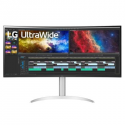 LG UltraWide 38BQ85C-W - LED monitor - curved - 38" (37.5" viewable) - 3840 x 1600 UWQHD+ @ 75 Hz - IPS - 300 cd / m² - 1000:1 - HDR10 - 5 ms - 2xHDMI, DisplayPort, USB-C - speakers - white