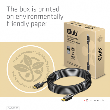 Club 3D - Ultra High Speed - HDMI cable - HDMI male to HDMI male - 5 m - black - 4K120Hz support, 8K60Hz support - 8