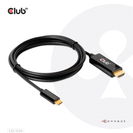 Club 3D - Adapter cable - HDMI male to 24 pin USB-C male - 1.8 m - active, 4K60Hz (4096 x 2160) support - 4