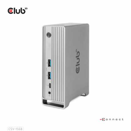 Club 3D - Docking station - USB-C - VGA, 2 x HDMI, DP - GigE - 120 Watt - 10