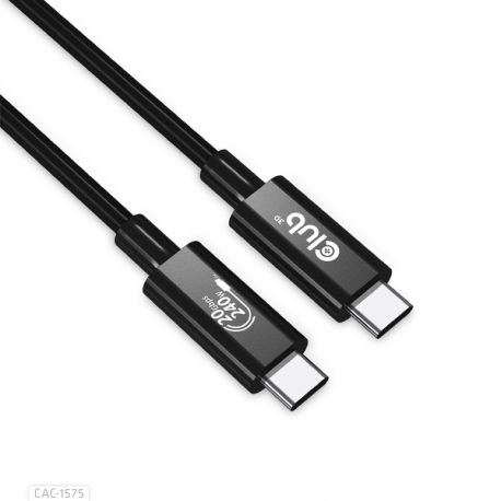 Club 3D - USB cable - 24 pin USB-C (M) to 24 pin USB-C (M) - USB4 Gen2x2 - 48 V - 5 A - 2 m - bi-directional, 4K60Hz support, up to 240W power delivery support, extended power range (EPR) - 0