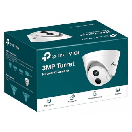 TP-Link VIGI C450 V1 - Network surveillance camera - pan  /  tilt - turret - colour (Day&Night) - 5 MP - 2880 x 1620 - M12 mount - fixed focal - audio - LAN 10 / 100 - H.264, H.265, H.265+, H.264+ - DC 12 V  /  PoE - 0