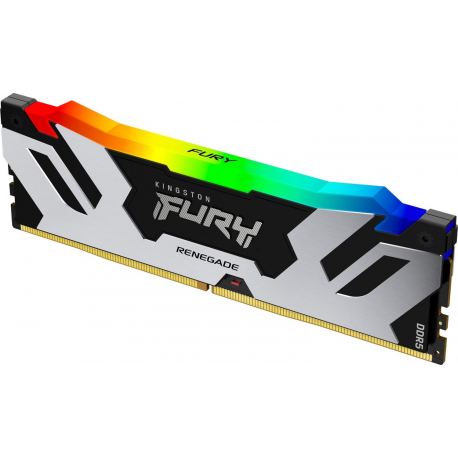 Kingston FURY Renegade RGB - DDR5 - module - 32 GB: 1 x 32 GB - DIMM 288-pin - 6400 MHz / PC5-51200 - CL32 - 1.1 V - unbuffered - on-die ECC - black, silver - 2