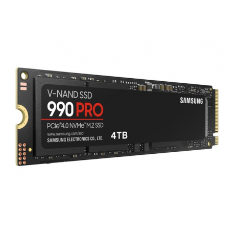 Samsung 990 PRO MZ-V9P4T0BW - SSD - encrypted - 4 TB - internal - M.2 2280 - PCIe 4.0 x4 (NVMe) - 256-bit AES - TCG Opal Encryption - 1