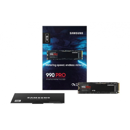 Samsung 990 PRO MZ-V9P4T0BW - SSD - encrypted - 4 TB - internal - M.2 2280 - PCIe 4.0 x4 (NVMe) - 256-bit AES - TCG Opal Encryption - 6