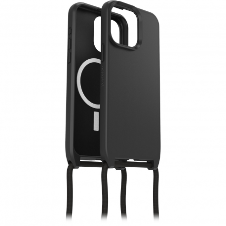 OtterBox React Series - Back cover for mobile phone - necklace - MagSafe compatibility - plastic - black - for Apple iPhone 15 Pro Max - 0