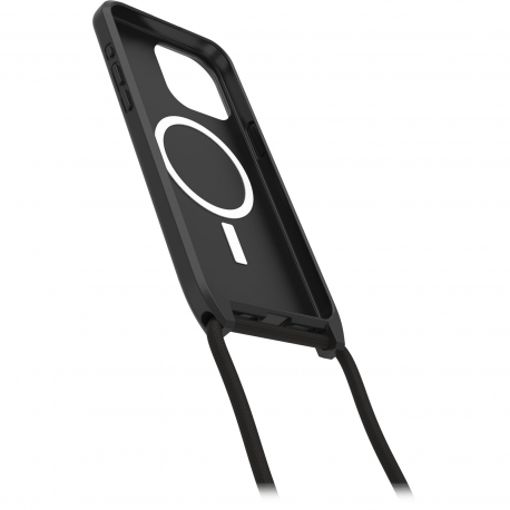 OtterBox React Series - Back cover for mobile phone - necklace - MagSafe compatibility - plastic - black - for Apple iPhone 15 Pro Max - 1