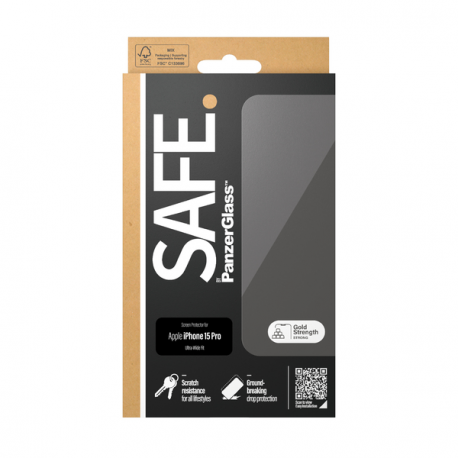 SAFE. by PanzerGlass - Screen protector for mobile phone - ultra-wide fit - glass - 1