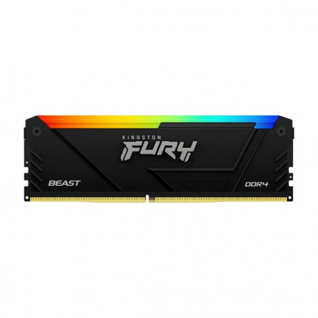 Kingston FURY Beast RGB - DDR4 - module - 16 GB - DIMM 288-pin - 3600 MHz / PC4-28800 - CL18 - 1.35 V - unbuffered - non-ECC - black - 0