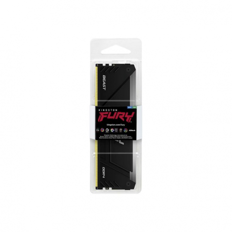 Kingston FURY Beast RGB - DDR4 - module - 16 GB - DIMM 288-pin - 3600 MHz / PC4-28800 - CL18 - 1.35 V - unbuffered - non-ECC - black - 2