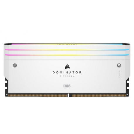 CORSAIR Dominator Titanium RGB - DDR5 - kit - 64 GB: 2 x 32 GB - DIMM 288-pin - 6000 MHz  /  PC5-48000 - CL30 - 1.4 V - unbuffered - white - 6