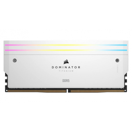 CORSAIR Dominator Titanium RGB - DDR5 - kit - 64 GB: 2 x 32 GB - DIMM 288-pin - 6000 MHz  /  PC5-48000 - CL30 - 1.4 V - unbuffered - white - 14