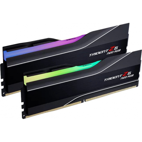 G.Skill Trident Z5 Neo RGB - DDR5 - kit - 32 GB: 2 x 16 GB - DIMM 288-pin - 6400 MHz  /  PC5-51200 - CL32 - 1.4 V - unbuffered - on-die ECC - matte black - 0