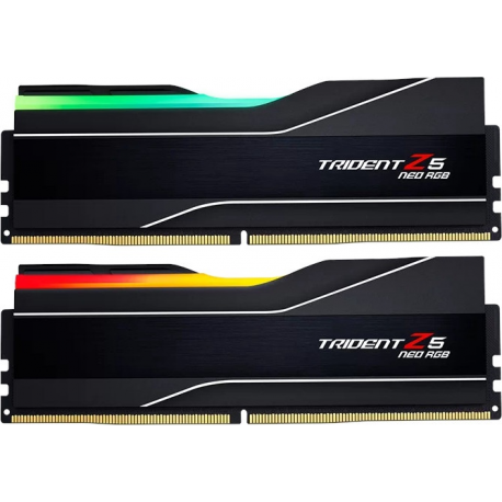 G.Skill Trident Z5 Neo RGB - DDR5 - kit - 32 GB: 2 x 16 GB - DIMM 288-pin - 6400 MHz  /  PC5-51200 - CL32 - 1.4 V - unbuffered - on-die ECC - matte black - 1