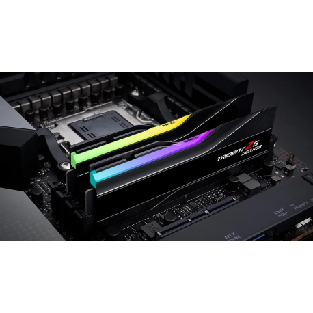 G.Skill Trident Z5 Neo RGB - DDR5 - kit - 32 GB: 2 x 16 GB - DIMM 288-pin - 6400 MHz  /  PC5-51200 - CL32 - 1.4 V - unbuffered - on-die ECC - matte black - 3
