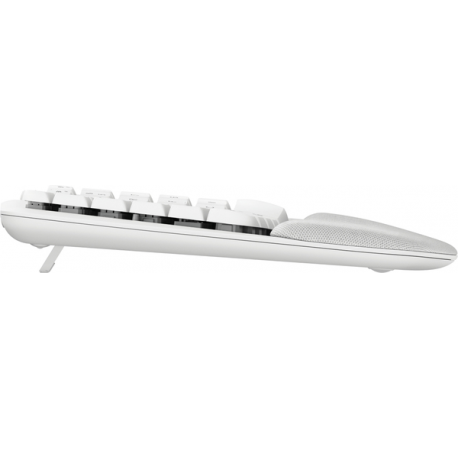 Logitech Wave Keys - Keyboard - with cushioned palm rest - wireless - Bluetooth LE - QWERTY - off-white - 1