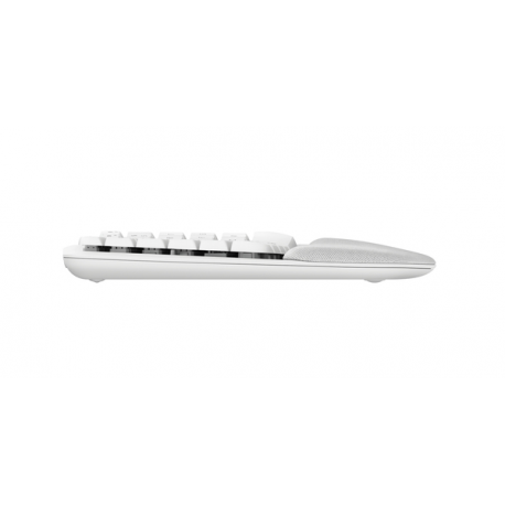 Logitech Wave Keys - Keyboard - with cushioned palm rest - wireless - Bluetooth LE - QWERTY - off-white - 4