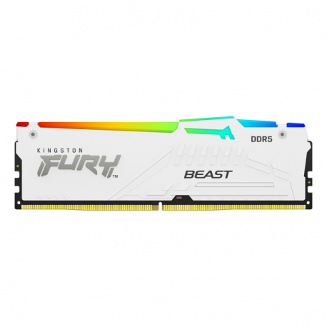 Kingston FURY Beast RGB - DDR5 - kit - 64 GB: 2 x 32 GB - DIMM 288-pin - 5600 MHz / PC5-44800 - CL36 - 1.25 V - unbuffered - on-die ECC - white - 3