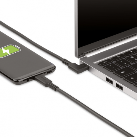 StarTech.com 1.6ft (50cm) Rugged Right Angle USB-C Cable, USB 3.2 Gen 2 (10 Gbps), USB C to C Data Transfer Cable, 4K 60Hz DP Alt Mode, 100W Power Delivery - 90 Degree USB-C Cable (RUSB31CC50CMBR) - USB cable - 24 pin USB-C (M) straight to 24 pin USB-C (M) right-angled - USB 3.2 Gen 2 - 50 cm - 4K60Hz support, rugged - black - 7