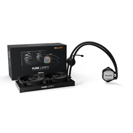 be quiet! Pure Loop 2 - Processor liquid cooling system - Radiator Size: 280 mm - (for: LGA1155, LGA1150, LGA1151, AM4, LGA1200, LGA1700, AM5) - copper - 140 mm - black - 2