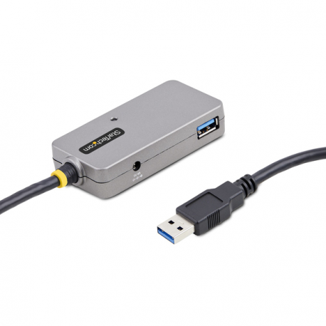 StarTech.com USB Extender Hub, 10m USB 3.0 Extension Cable with 4-Port USB Hub, Active / Bus Powered USB Repeater Cable, Optional 20W Power Supply Included - USB-A Hub w /  ESD Protection (U01043-USB-EXTENDER) - Hub - 4 x USB 3.2 Gen 1 - desktop - 3